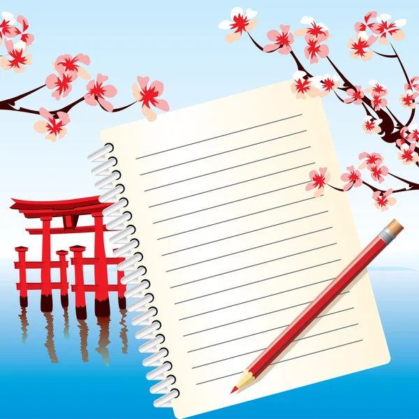 Письмо из Японии — стоковый вектор