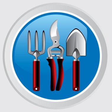 Garden tools icon clipart