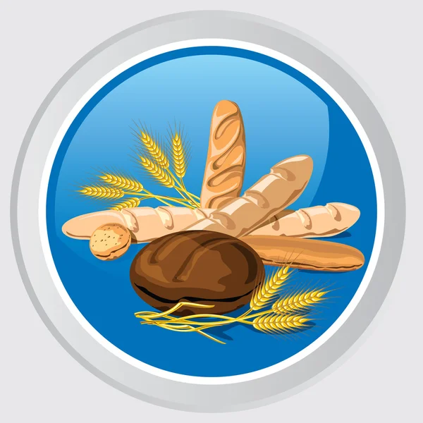 Icono del pan — Vector de stock