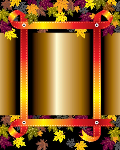 Осенняя рамка — стоковый вектор