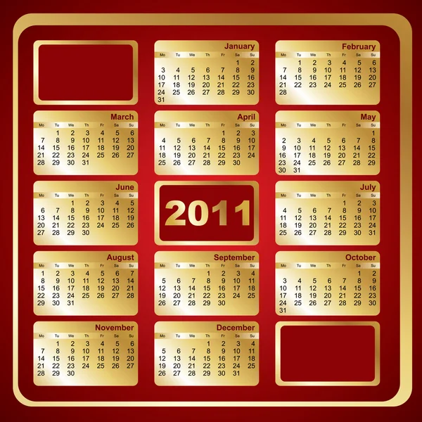 Kalender 2011 — Stockvector