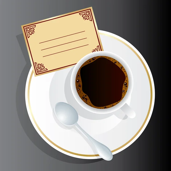 Πρόσκληση για καφέ — Διανυσματικό Αρχείο