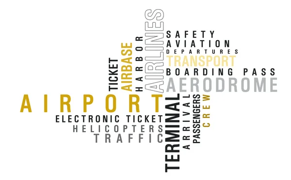 stock image Airport word cloud