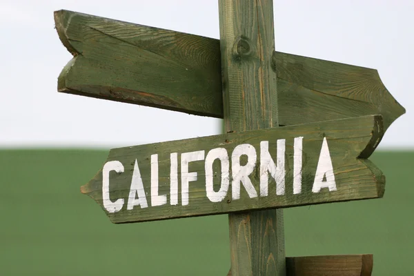 stock image Mile signpost to California