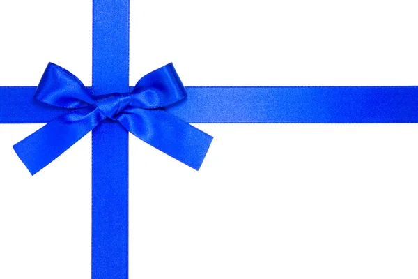 Blue cross ribbon with bow — Stock Photo, Image
