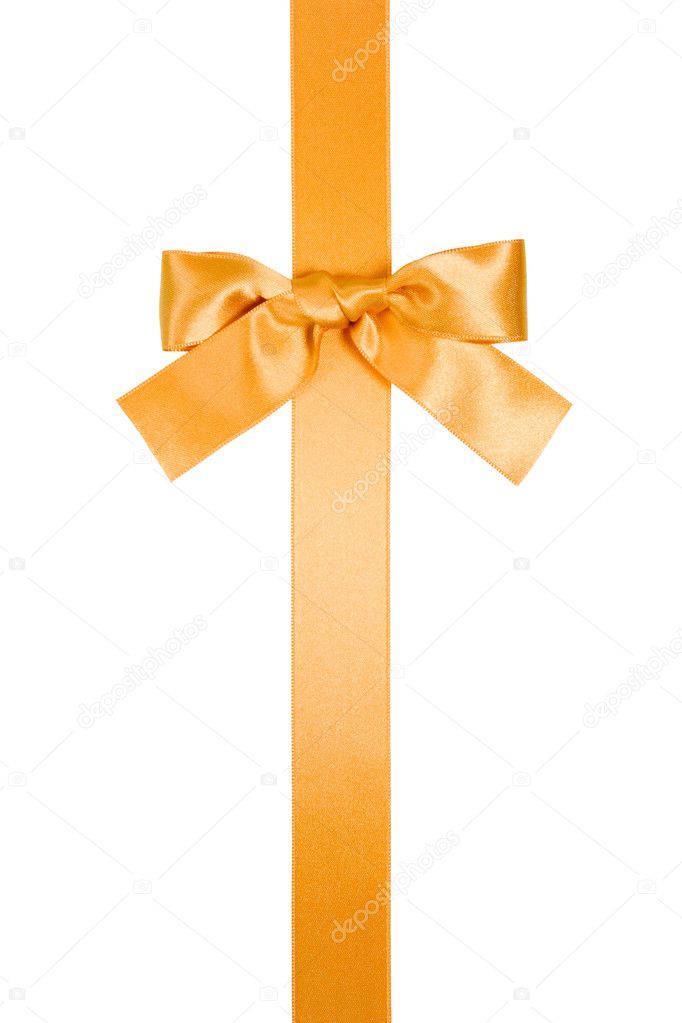 Golden vertical ribbon with bow — Stock Photo © rihardzz #3086786