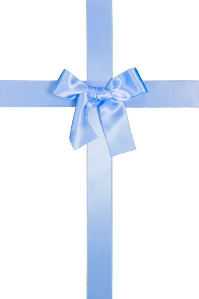 Niebieski pionowy krzyż wstążka — Zdjęcie stockowe