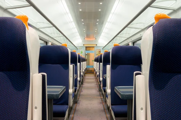 Railway coach interior — Stock Photo, Image
