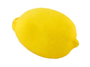 Beyaza izole edilmiş taze limon