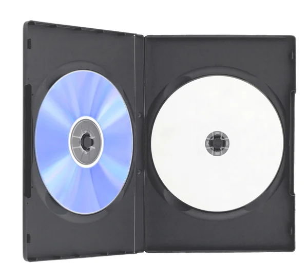 Pusty przypadku dvd i płyty i — Zdjęcie stockowe