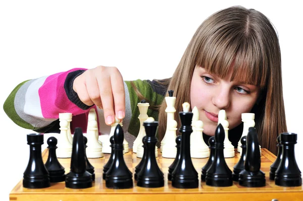 stock image Teen with chess