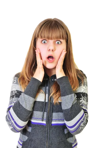 Shocked teen girl — Stock Photo, Image