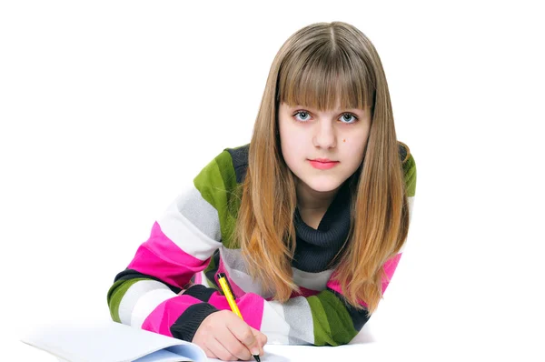 Escribiendo chica adolescente —  Fotos de Stock
