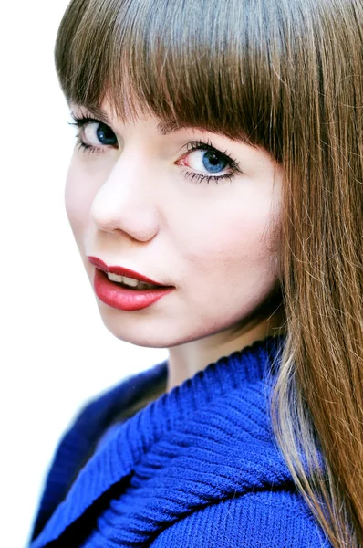 Ansikte av blå-eyed girl — Stockfoto