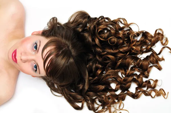 Niesamowite włosy kręcone — Zdjęcie stockowe