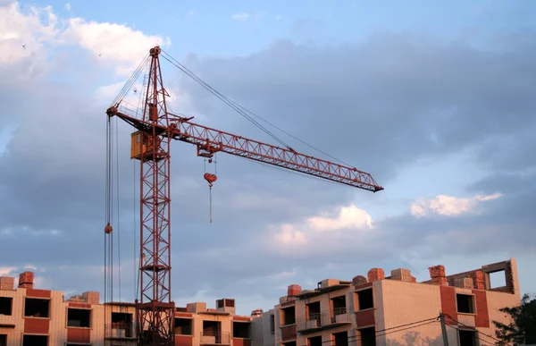 Építése. emelési crane — Stock Fotó