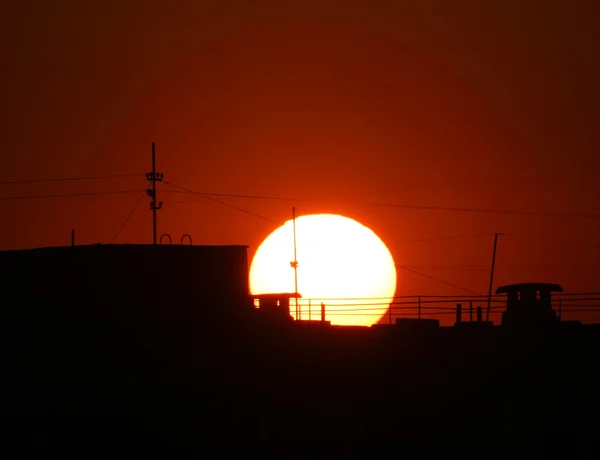 Sötéten-lila napnyugta 2 Stock Kép
