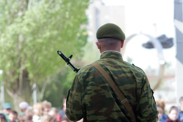Soldat avec mitrailleuse 2 Images De Stock Libres De Droits