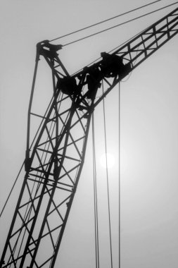 Silhouettes of the construction clipart