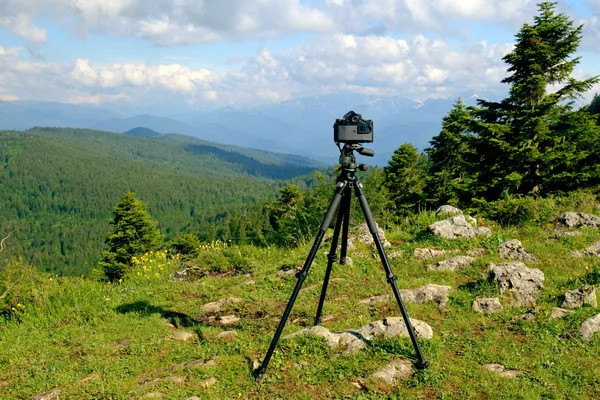 stock image Camera on a tripod