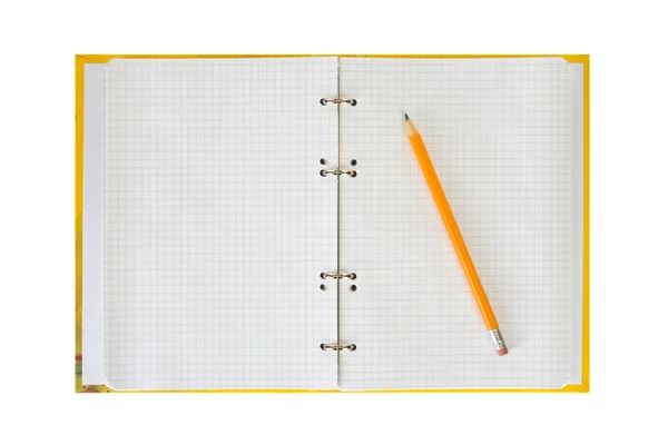 Blocco note e matita — Foto Stock