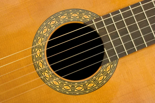 Guitare acoustique classique, gros plan — Photo