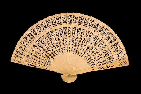 Wooden fan — Stock Photo, Image