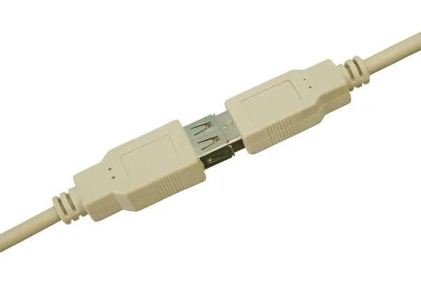 Cable USB conectado — Foto de Stock
