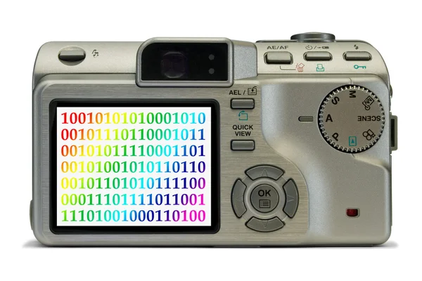 Bytes en la pantalla de la cámara digital — Foto de Stock