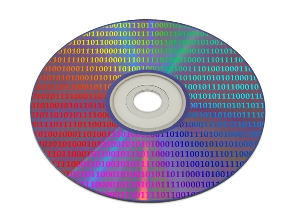 Bytes on computer cd — Stock Photo, Image