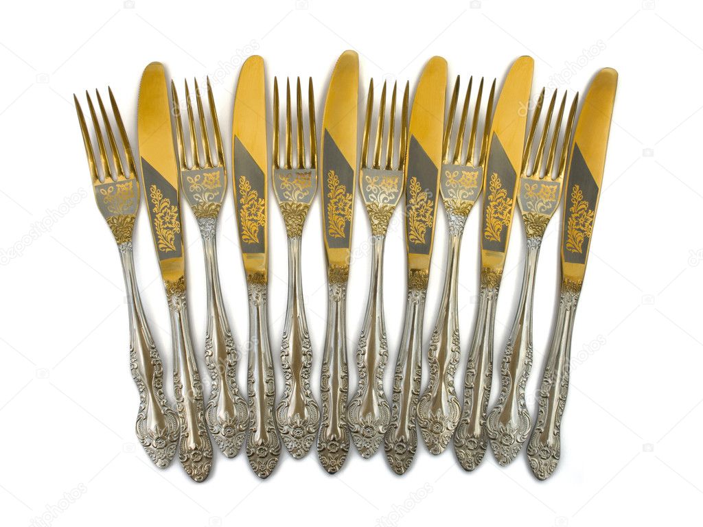 Set of forks and knives