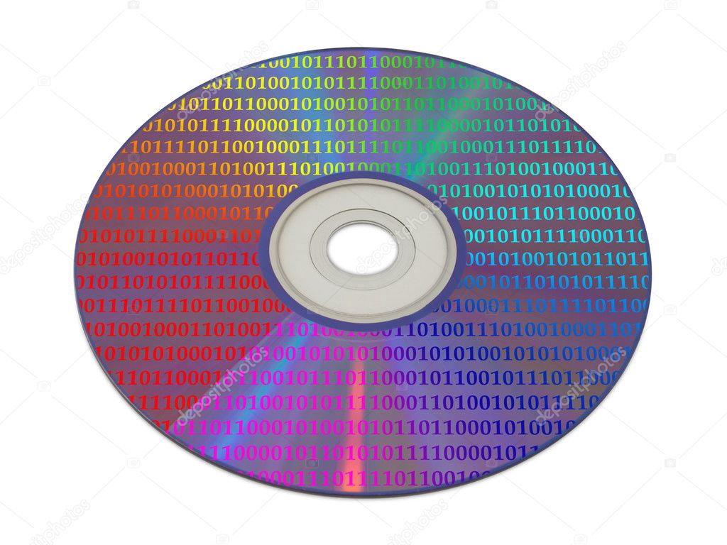 Bytes on computer cd
