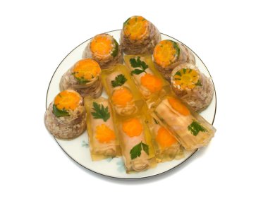 Dish with aspic clipart