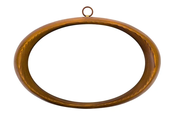 Moldura de madeira oval — Fotografia de Stock
