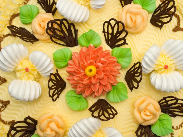 Cream cake, close-up — Stock Photo, Image