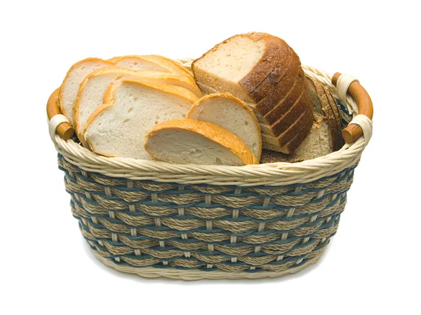Korb mit Brot — Stockfoto