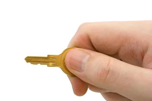 Ключ в руке — стоковое фото