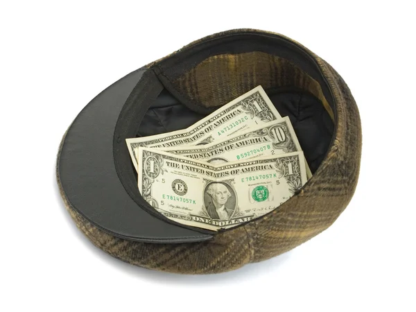 Hat with money — Stock Photo, Image