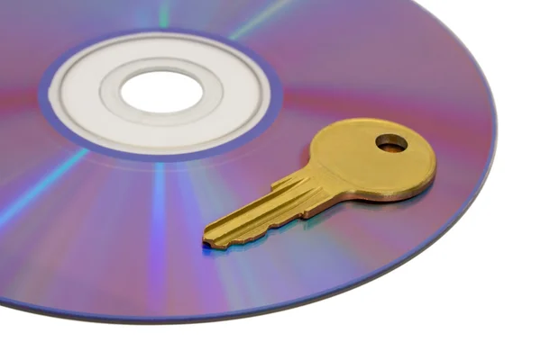 A számítógép cd kulcs — Stock Fotó
