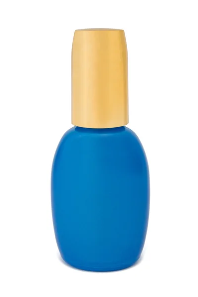 Garrafa azul de cosméticos — Fotografia de Stock