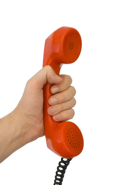Receptor de telefon în mână — Fotografie, imagine de stoc