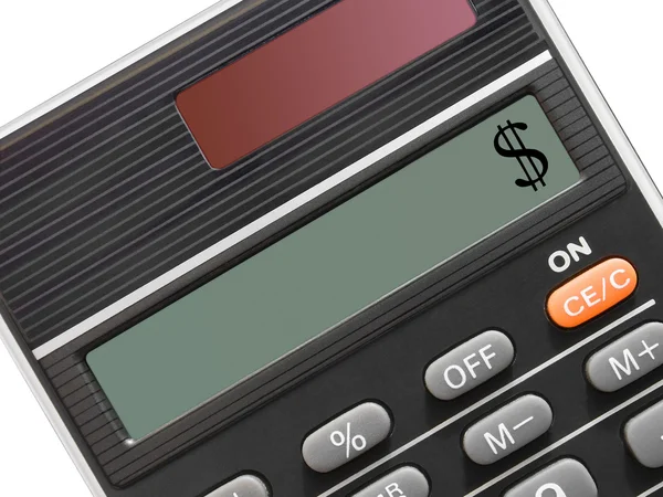 Znak dolara na kalkulator — Zdjęcie stockowe