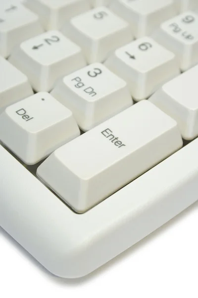 Клавиатура - клавиша Enter, крупным планом — стоковое фото