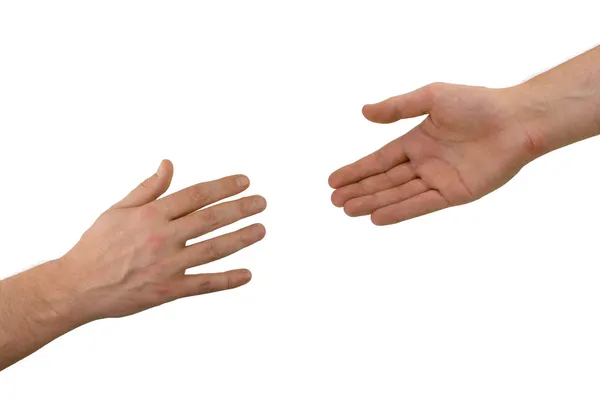 Dwie ręce (pomoc) — Zdjęcie stockowe