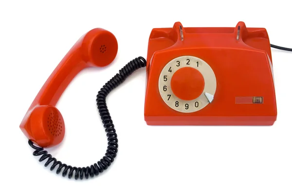 Retro telefon és telefonkagyló — Stock Fotó