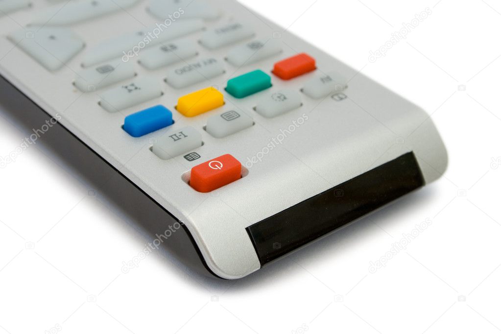Television remote control, close-up