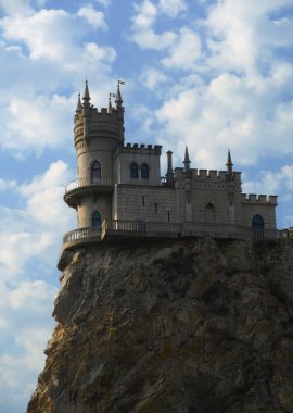 Old castle on cliff clipart