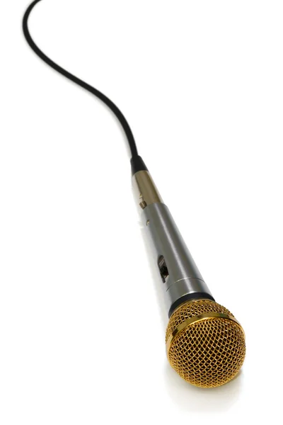 Микрофон и кабель — стоковое фото