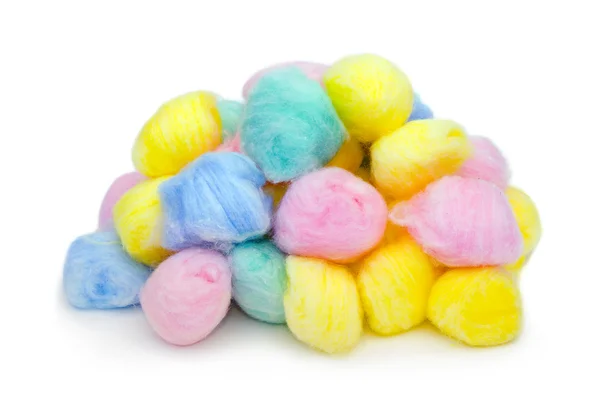 Bolas de algodão multicoloridas — Fotografia de Stock