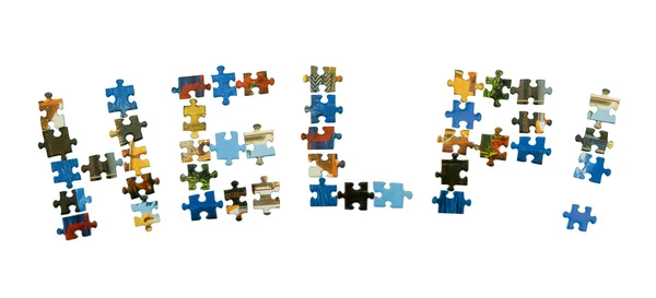Slovo pomoc - puzzle — Stock fotografie